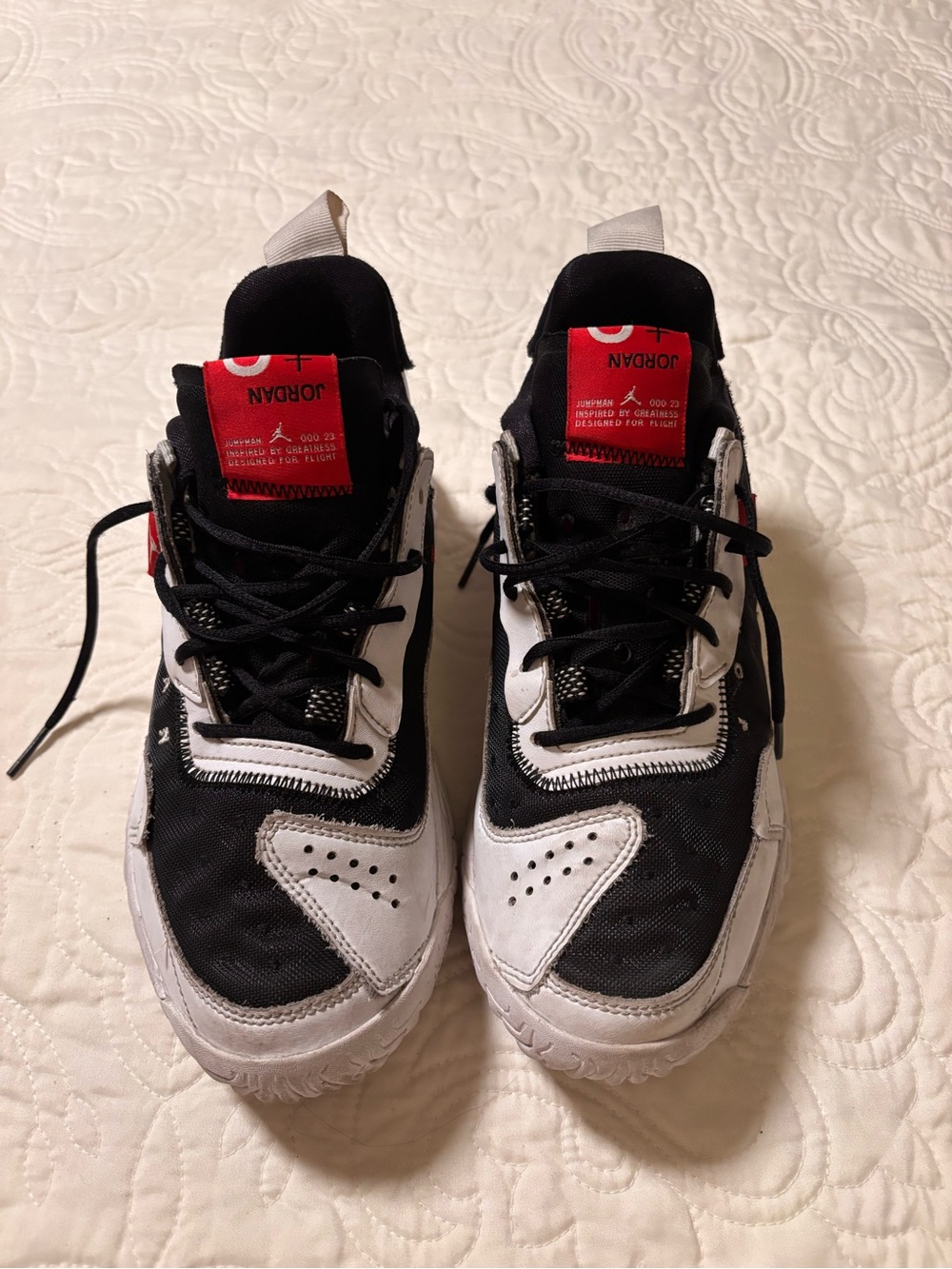 Jordan Delta Black & White Youth Sneakers